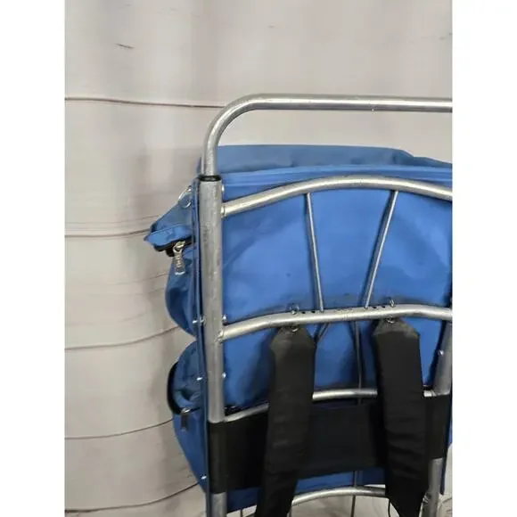 Vintage Kelty External Aluminum Frame Pack Backpack Camping Hiking Blue EUC